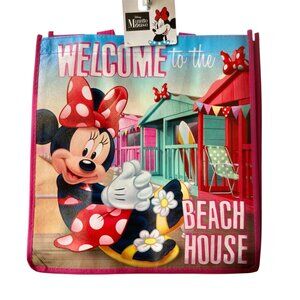 Disney Minnie Mouse Welcome to the Beach House Shopper Tote Bag Grocery Shopping